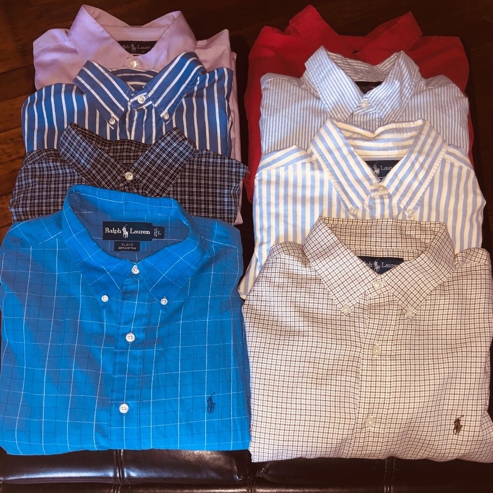 Lot of 8 POLO by RALPH LAUREN Button down Shirts